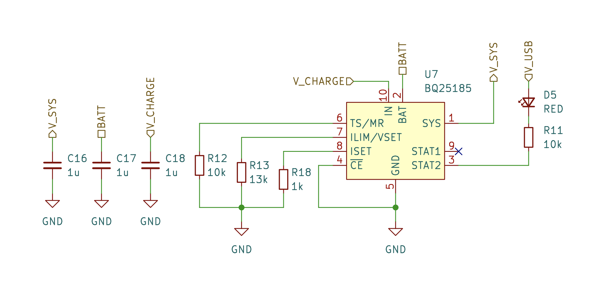 BQ25185 application schematic