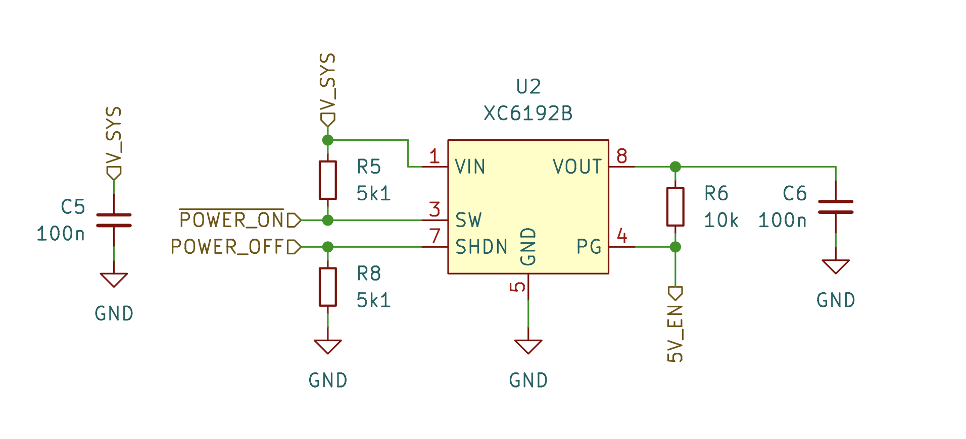 XC6192 application schematic